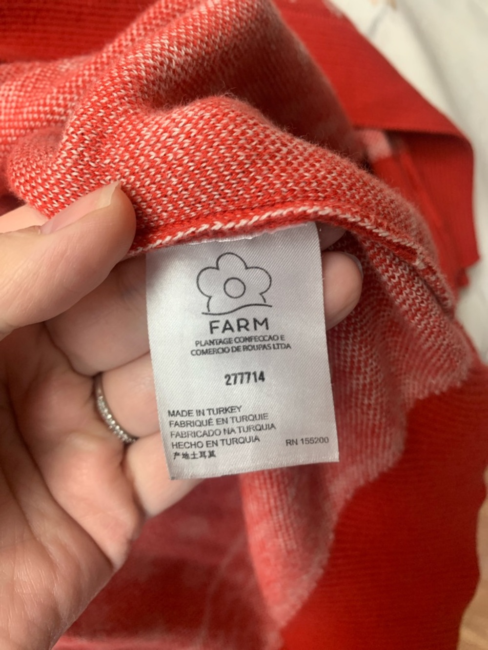 FARM Rio size 3x cardigan duster Anthropologie Red Heathered Sweater Top long sl - Picture 5 of 10